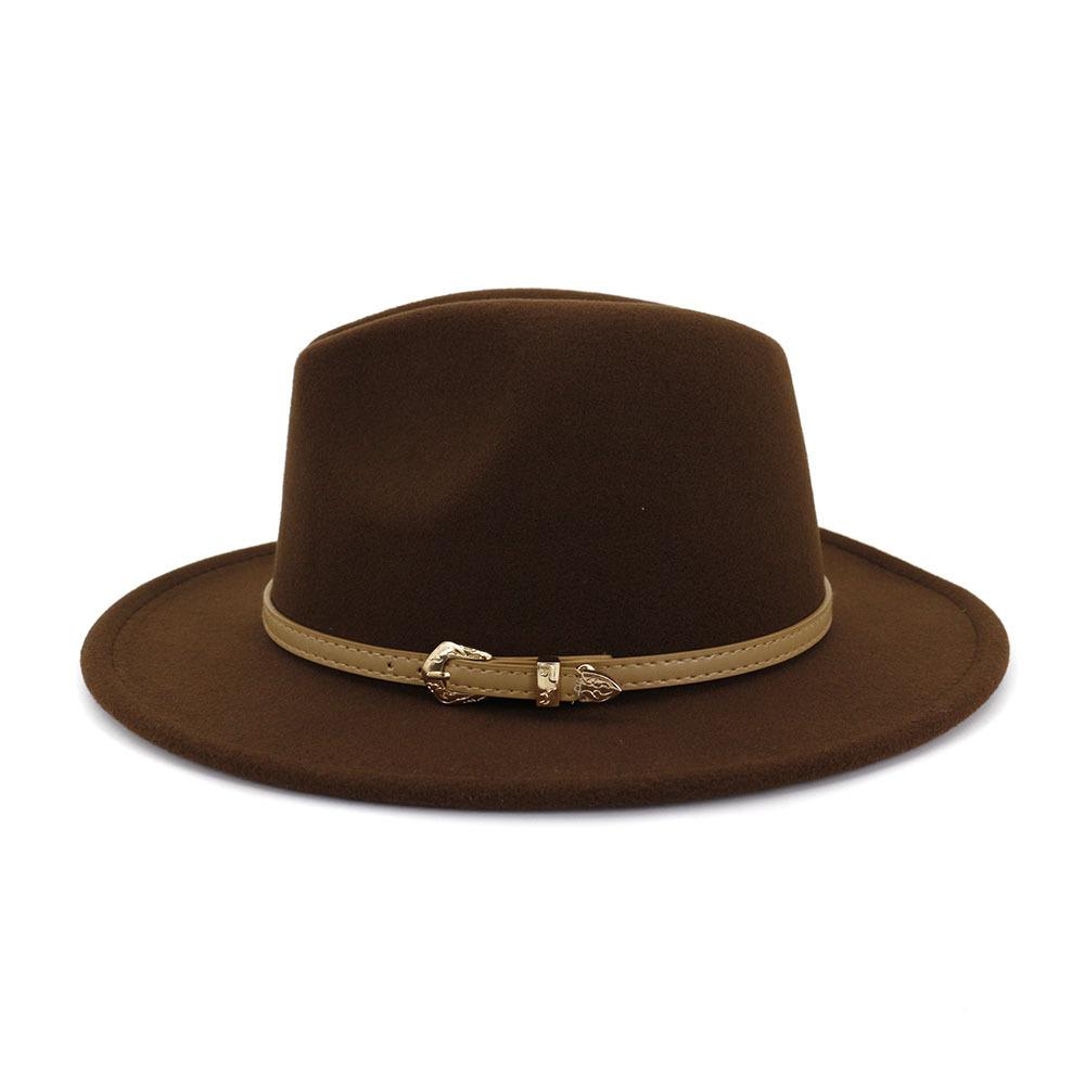 2020 Autumn Winter Women Men Wool Felt Panama Hat Jazz Fedora Bowler