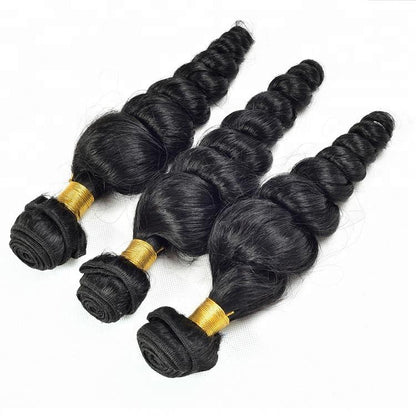 BeuMax 10A Grade 3/4 Loose Wave  Bundles with 4x4 Closure Brazilian