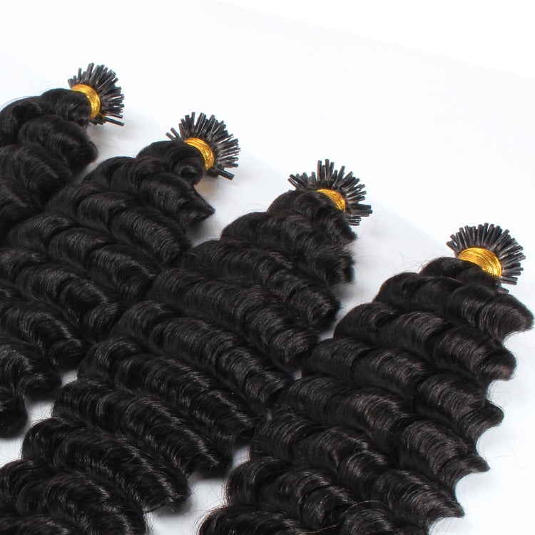 Brazilian Deep Wave Human Hair i Tip Microlinks Bulk Braiding Human Ha